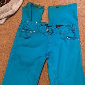 Royal blue rock n roll cowgirl jeans